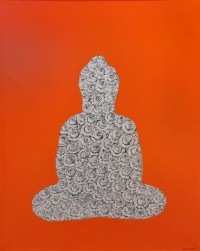 G. N. Qazi, Meditation-1, 36 x 48 inch, Acrylic On Canvas, AC-GNQ-109